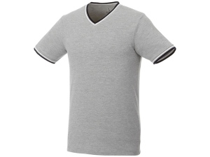 Мужская футболка Elbert с коротким рукавом, серый меланж/темно-синий/белый, размер S