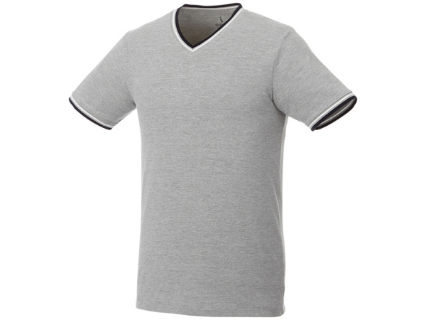 Мужская футболка Elbert с коротким рукавом, серый меланж/темно-синий/белый, размер S