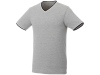 Мужская футболка Elbert с коротким рукавом, серый меланж/темно-синий/белый, размер M