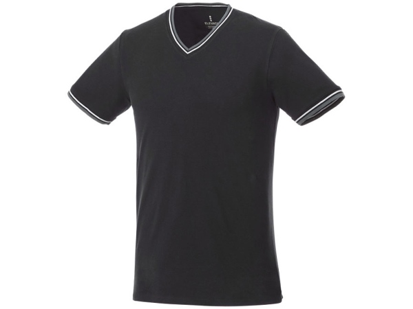 Мужская футболка Elbert с коротким рукавом, черный/серый меланж/белый, размер XL