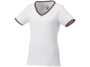 Женская футболка Elbert с коротким рукавом, белый/темно-синий, размер XS/красный