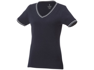 Женская футболка Elbert с коротким рукавом, темно-синий/серый меланж/белый, размер 2XL