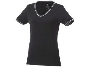 Женская футболка Elbert с коротким рукавом, черный/серый меланж/белый, размер XS