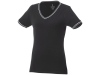 Женская футболка Elbert с коротким рукавом, черный/серый меланж/белый, размер L