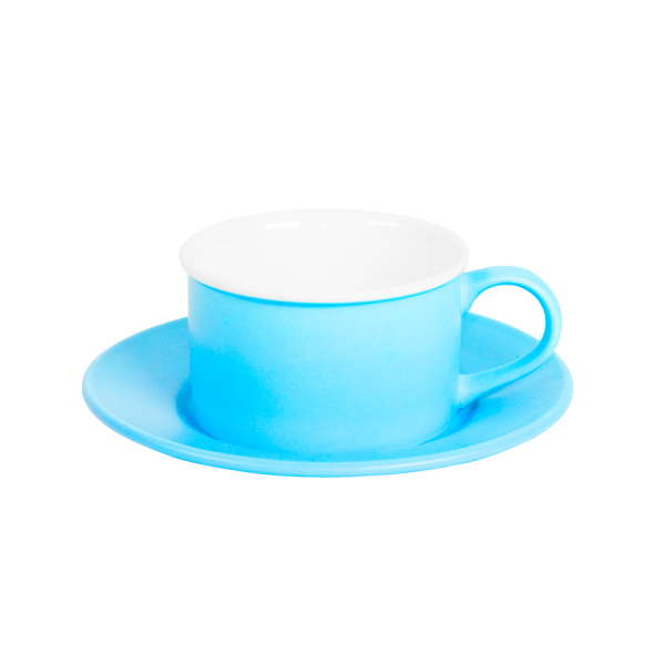 Чайная пара ICE CREAM, цвет голубой с белым