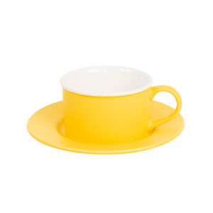 Чайная пара ICE CREAM, цвет желтый с белым