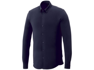 Мужская рубашка Bigelow из пике с длинным рукавом, темно-синий, размер 3XL
