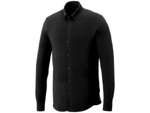 Мужская рубашка Bigelow из пике с длинным рукавом, черный, размер XS