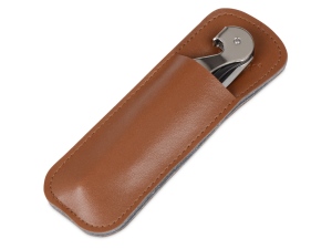 Футляр для штопора из искусственной кожи Corkscrew Case, цвет коричневый