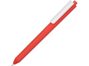 Ручка шариковая Pigra модель P03 PRM «софт-тач», цвет красный/белый