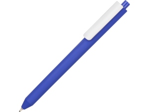 Ручка шариковая Pigra модель P03 PRM «софт-тач», цвет синий/белый