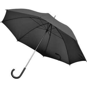 Зонт-трость с пластиковой ручкой, механический, цвет черный