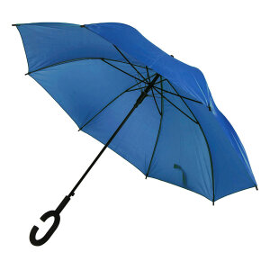 Зонт-трость HALRUM, пластиковая ручка, полуавтомат, цвет синий
