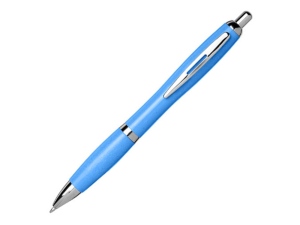 Шариковая ручка Nash из пшеничной соломы с хромированным наконечником, цвет cиний