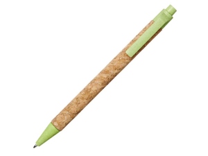 Шариковая ручка Midar из пробки и пшеничной соломы, цвет зеленое яблоко