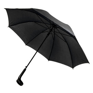 Зонт-трость LIVERPOOL с ручкой-держателем, полуавтомат, цвет черный