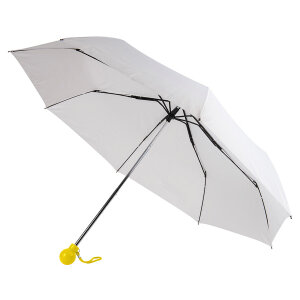 Зонт складной FANTASIA, механический, цвет белый с желтым