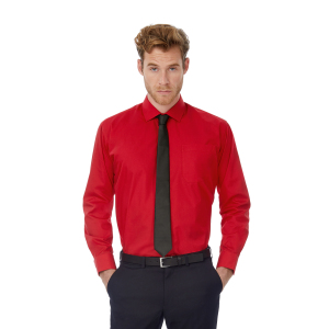Рубашка мужская с длинным рукавом Smart LSL/men, цвет темно-красный, размер M