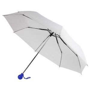 Зонт складной FANTASIA, механический, цвет белый с синим