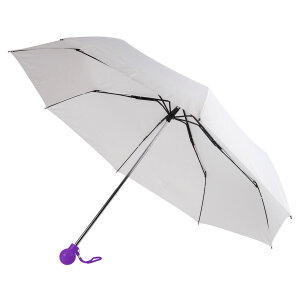 Зонт складной FANTASIA, механический, цвет белый с фиолетовым