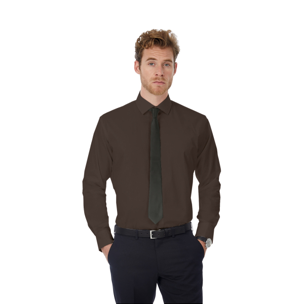 Рубашка мужская с длинным рукавом Black Tie LSL/men, цвет кофейный, размер XL