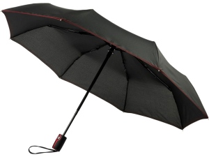 Зонт складной «Stark- mini», черный/красный