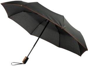Зонт складной «Stark- mini», черный/оранжевый