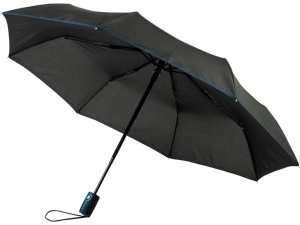 Зонт складной «Stark- mini», черный/ярко-синий