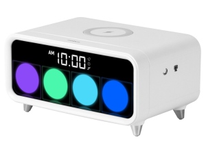 Часы с беспроводным зарядным устройством Rombica Timebox 1, цвет белый