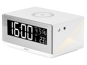 Часы с беспроводным зарядным устройством Rombica Timebox 2, цвет белый