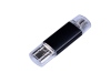USB-флешка на 32 Гб c двумя дополнительными разъемами MicroUSB и TypeC, цвет черный