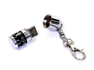USB 2.0- флешка на 16 Гб «Пуля», серебристый
