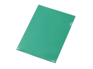 Папка-уголок А4, глянцевая, зеленый
