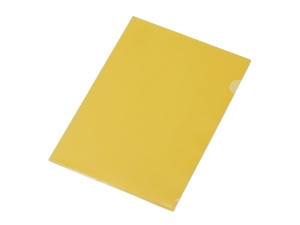 Папка-уголок А4, глянцевая, желтый