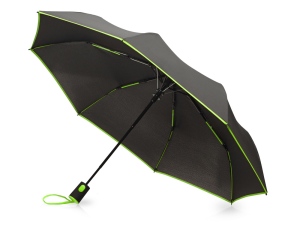 Зонт-полуавтомат складной Motley с цветными спицами, цвет зеленый