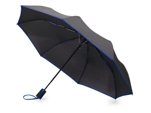 Зонт-полуавтомат складной Motley с цветными спицами, цвет синий