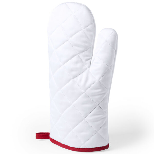 Прихватка-рукавица SILAX, цвет красный с белым