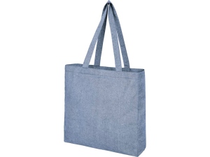 Эко-сумка с клинчиком «Pheebs» из переработанного хлопка, синий