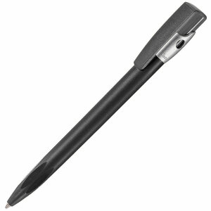 Ручка шариковая KIKI FROST SILVER, цвет черный с серебристым