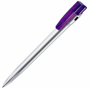 Ручка шариковая KIKI SAT, цвет фиолетовый с серебристым