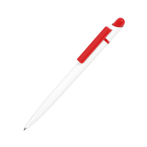 Ручка шариковая MIR, цвет красный с белым