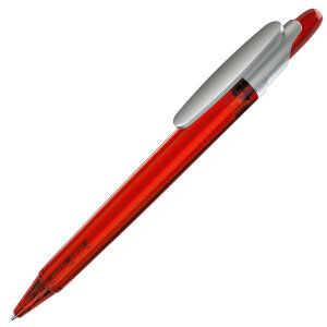 Ручка шариковая OTTO FROST SAT, цвет красный с серебристым
