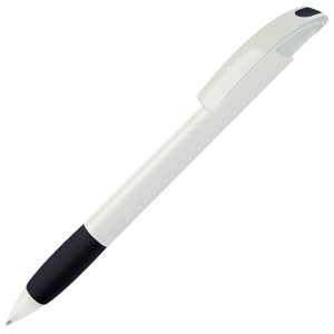 Ручка шариковая с грипом NOVE, цвет белый с черным