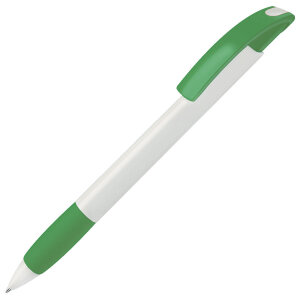Ручка шариковая с грипом NOVE, цвет зеленый с белым
