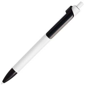 Ручка шариковая FORTE, цвет черный с белым