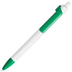 Ручка шариковая FORTE, цвет зеленый с белым