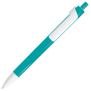 Ручка шариковая FORTE, цвет бирюзовый с белым