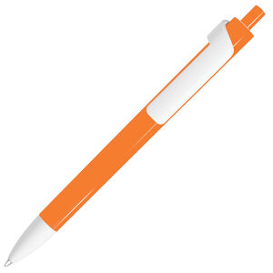 Ручка шариковая FORTE, цвет оранжевый с белым