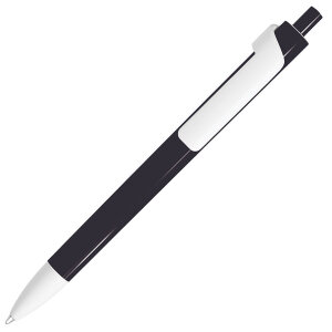 Ручка шариковая FORTE, цвет черный с белым