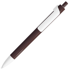 Ручка шариковая FORTE, цвет шоколадный с белым